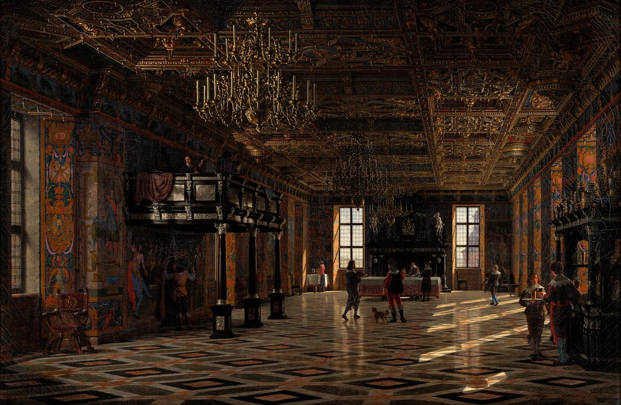 Heinrich Hansen - The Great Hall at Frederiksborg Castle during the Reign of Christian IV