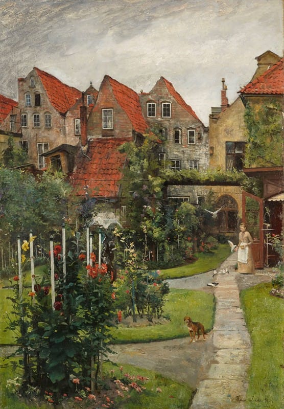 Hermann Linde - Urban garden in Lübeck (Johannisstrasse 64)