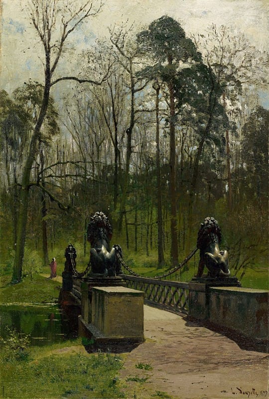 Louis Douzette - Löwenbrücke im Tiergarten