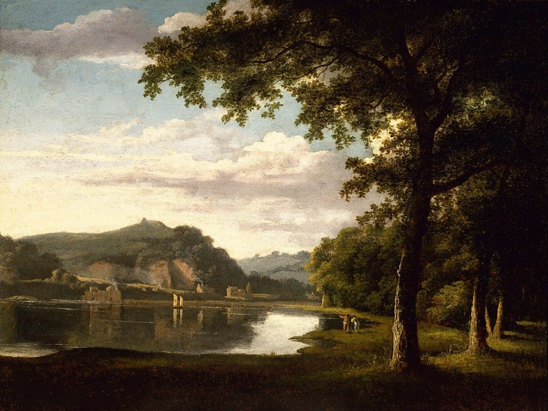 Thomas Jones - Landscape with View on the River Wye.