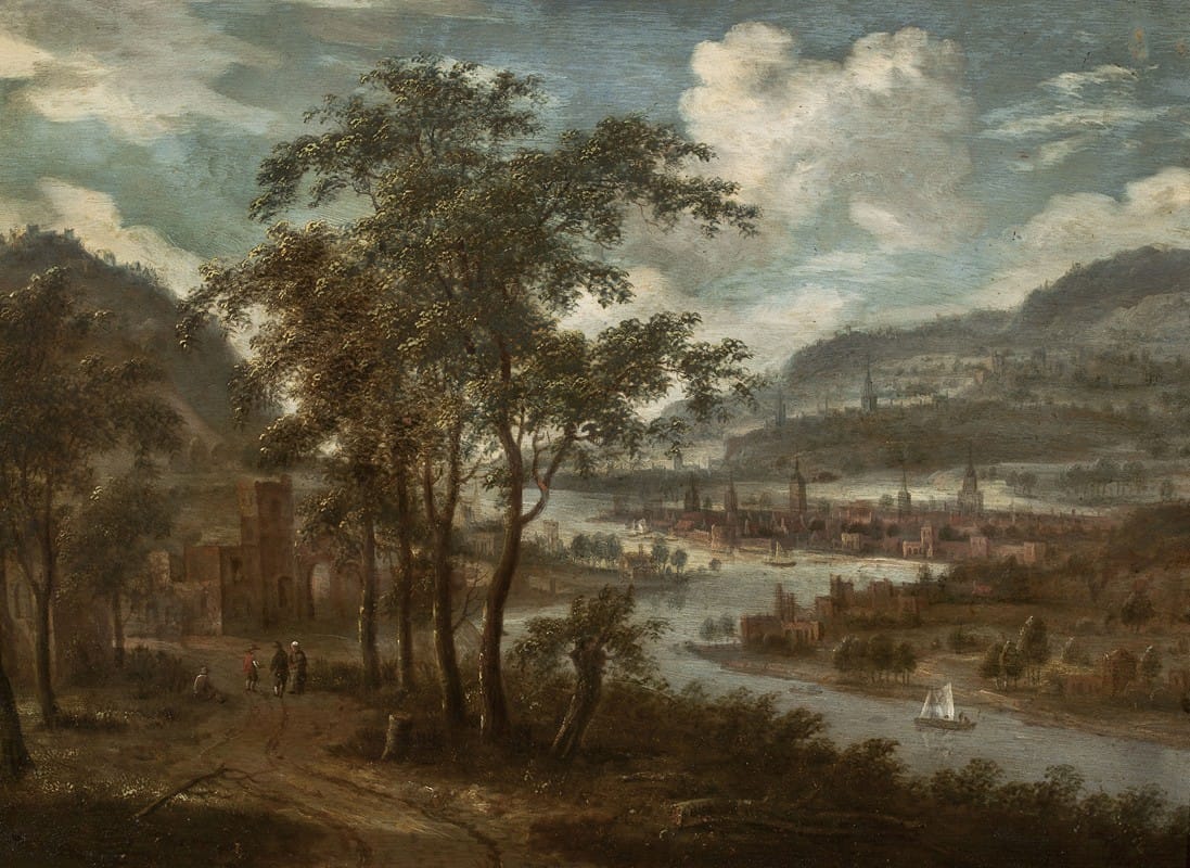 Dionijs Verburg - View of a river valley