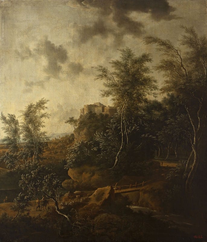 Frederik de Moucheron - Landscape with a castle