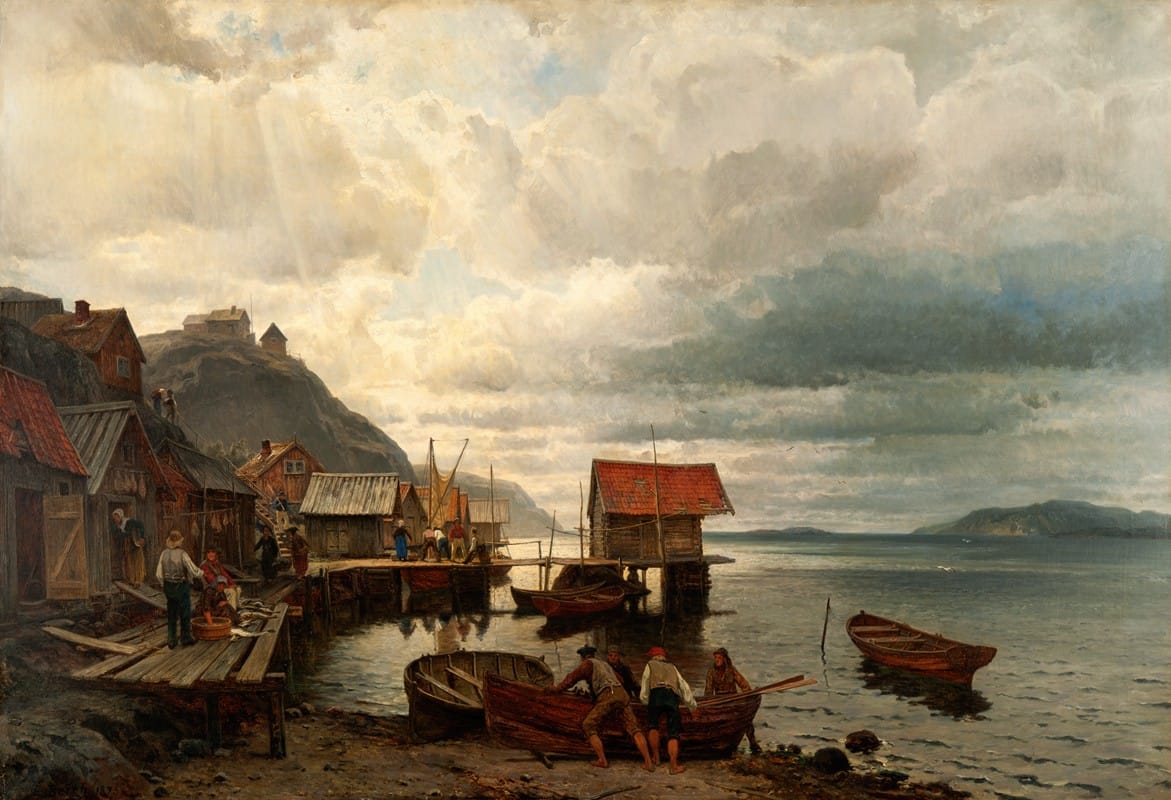Johan Edvard Bergh - Scene from the West Coast of Sweden
