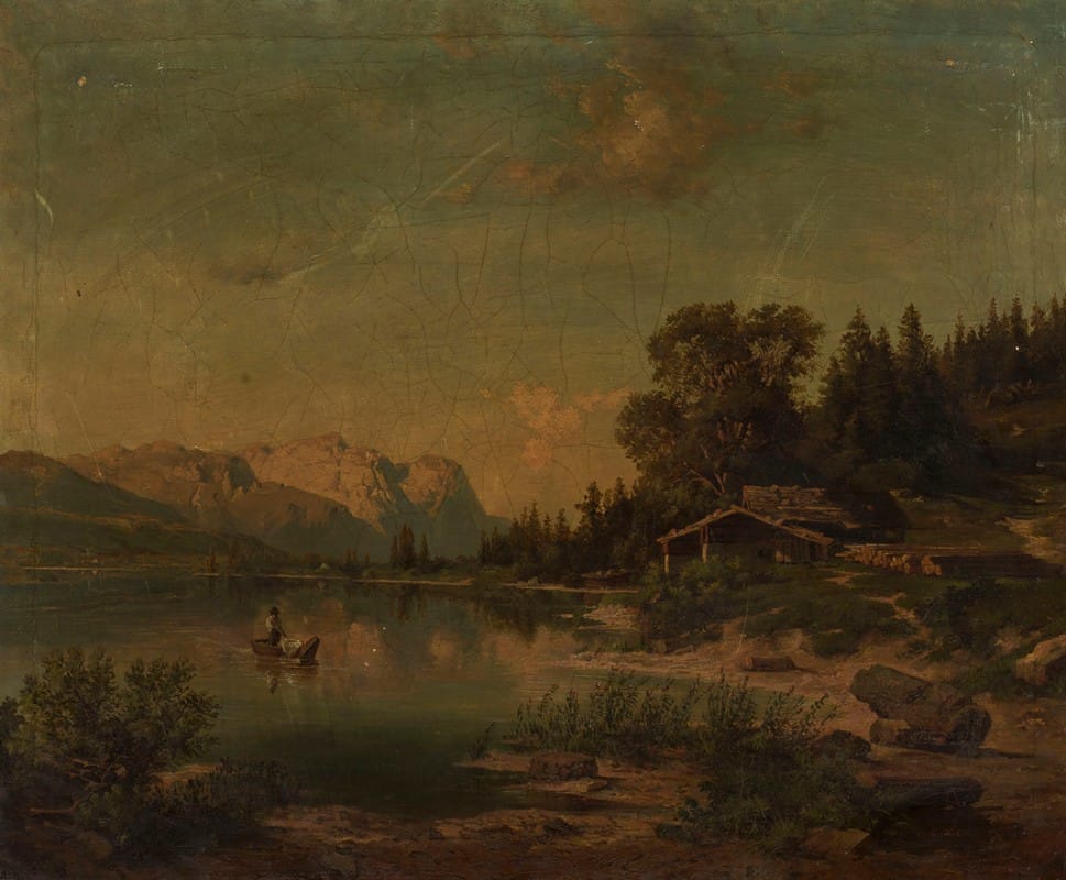 Karl Müller - Lake in the mountains