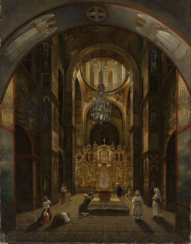 Mikhail Makarovich Sazhin - Interior of St. Sophia Cathedral in Kiev