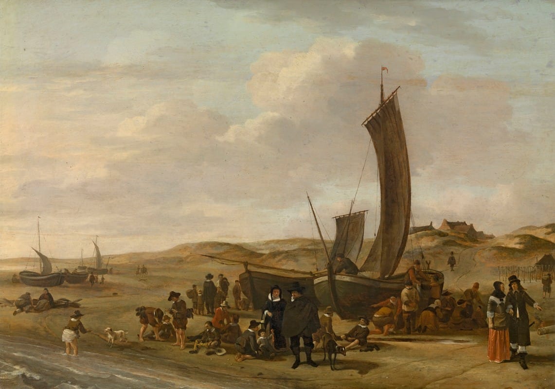 Cornelis Beelt - The Beach at Scheveningen