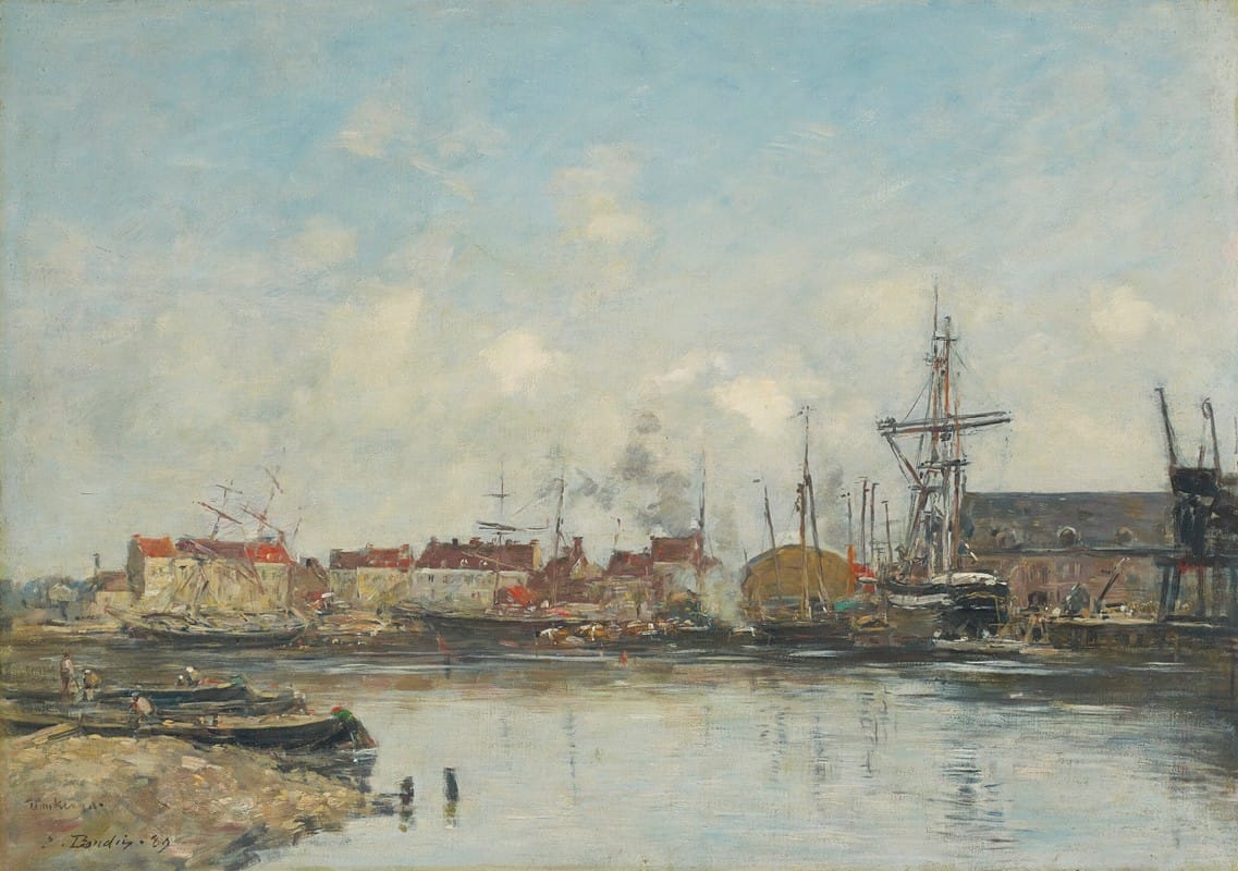 Eugène Boudin - Dunkerque, le vieux bassin