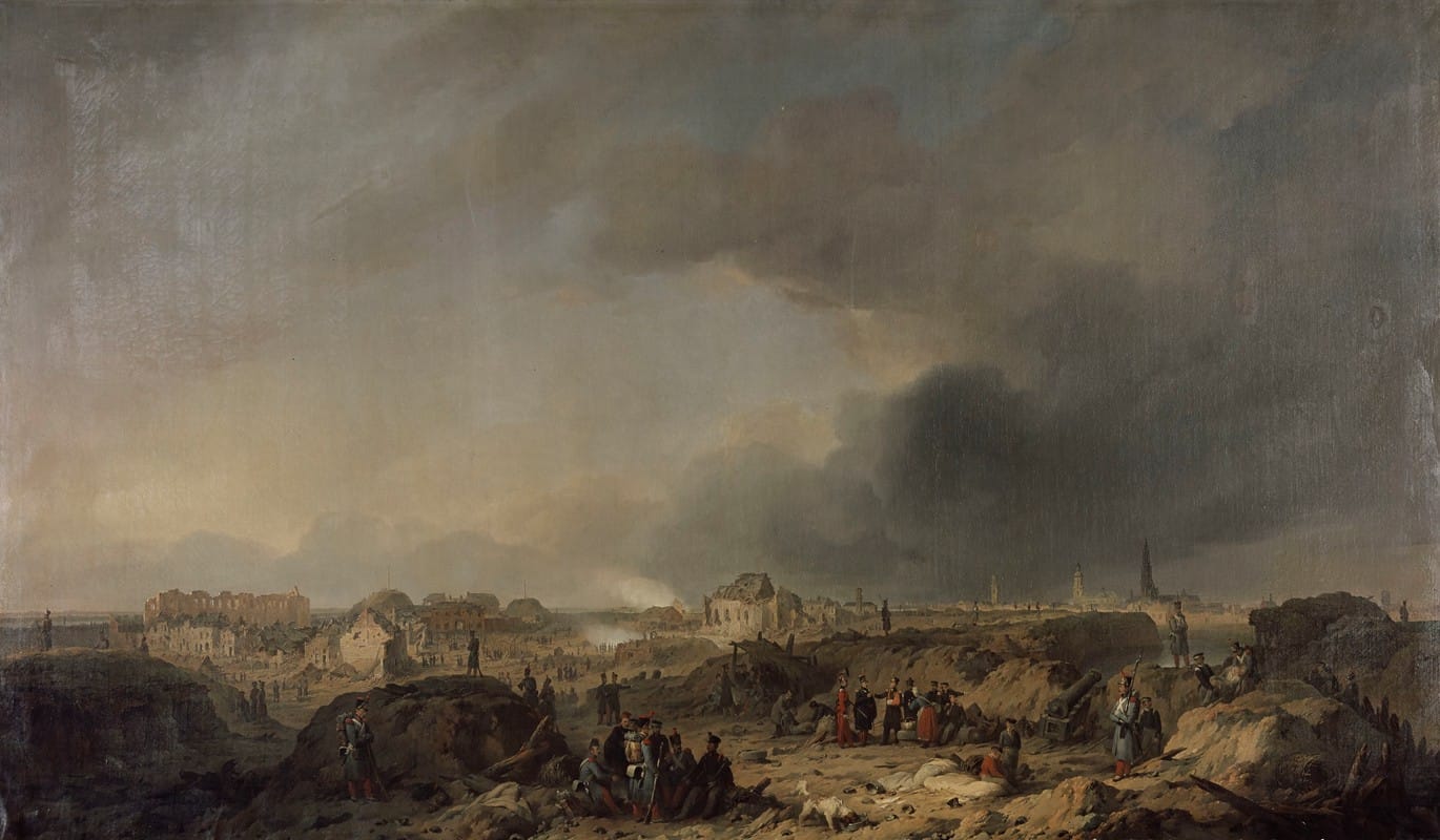 Ferdinand de Braekeleer - The Antwerp Castle after the Bombardement in 1832