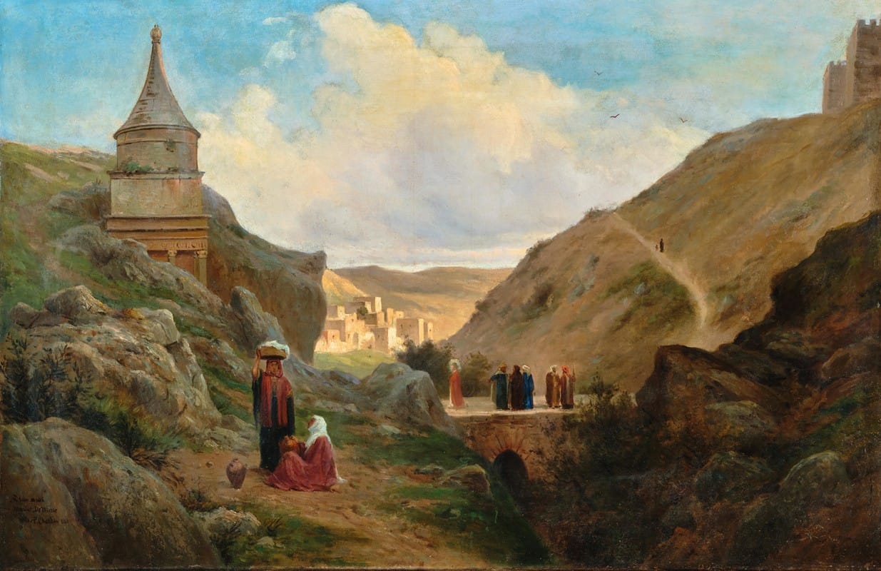 Paul Louis Léger Chardin - Jerusalem, Kidron Valley with the Tomb of Absalom