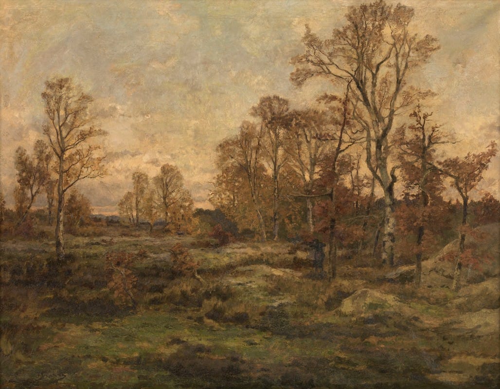 Théodore Baron - The Forest of Fontainebleau – Autumn Evening