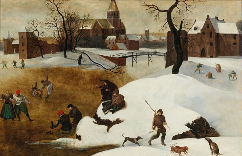 Abel Grimmer - winter landscape with skaters