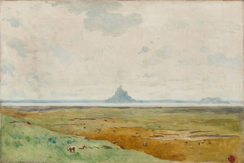 Alexandre Ségé - The bay of the Mont Saint-Michel with the rock of Tombelaine