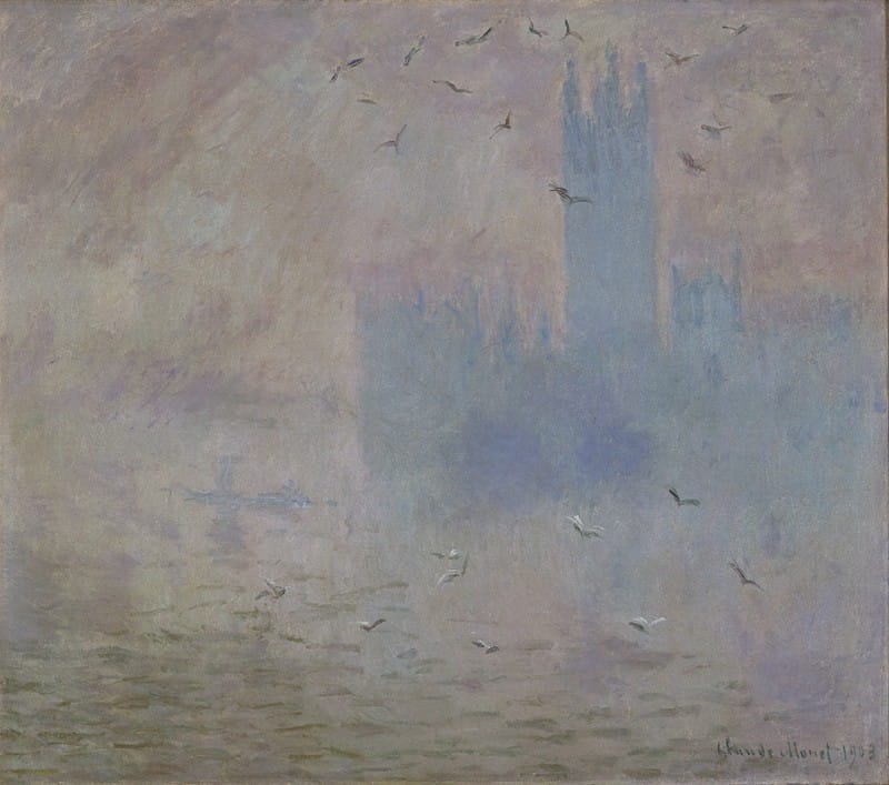 Claude Monet - The Houses of Parliament, Seagulls