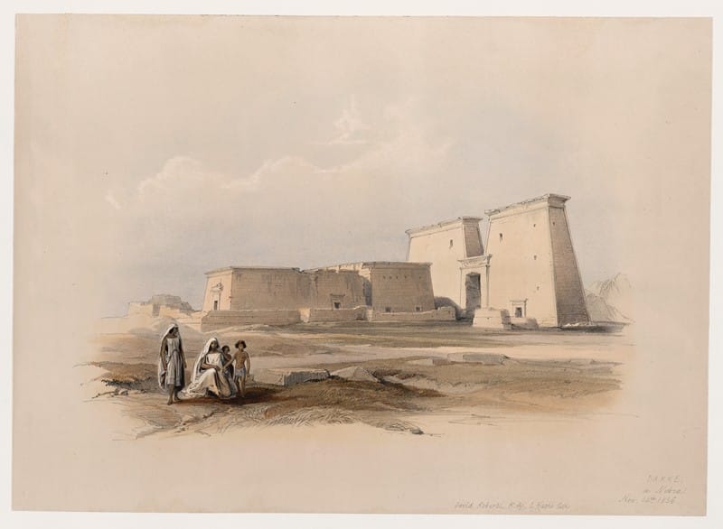 David Roberts - Dakke, in Nubia. Nov. 14th, 1836.