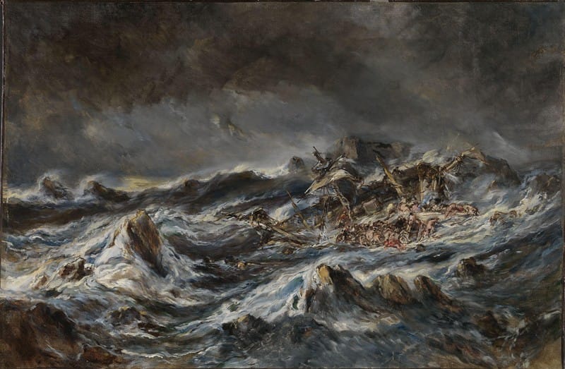 Eugène Isabey - Shipwreck