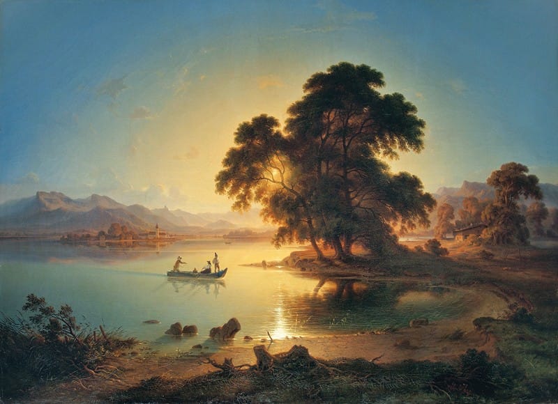 Felix von Schiller - Sonnenuntergang am Chiemsee