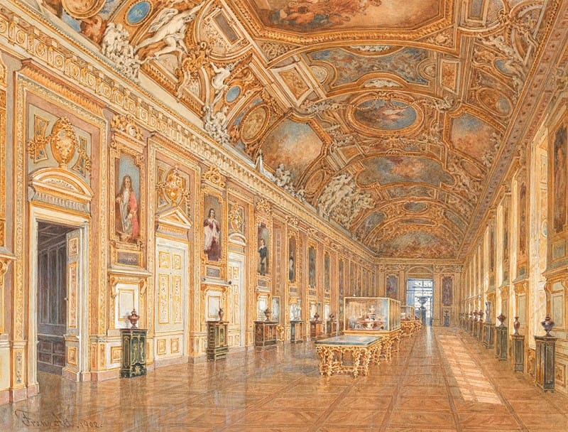 Franz Alt - Galerie d’Apollon in the Louvre, Paris