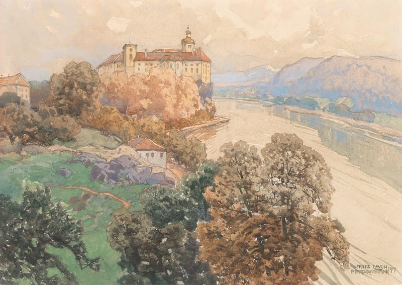 Fritz Lach - A view of Persenbeug castle