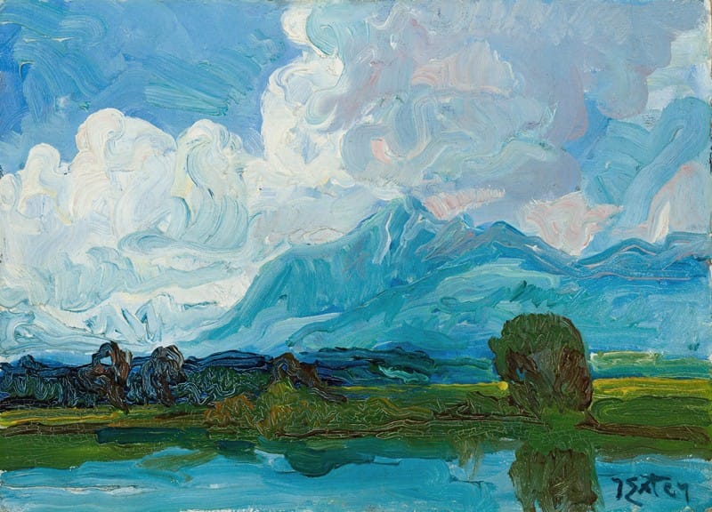 Julius Exter - See mit Wolken (Chiemsee)