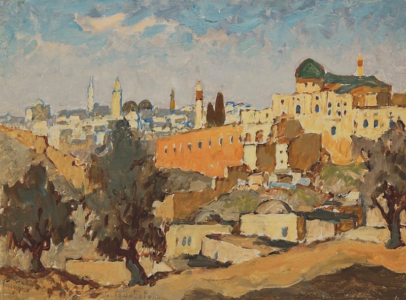 Konstantin Gorbatov - View of Jerusalem from Silwan village