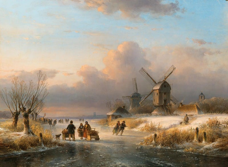 Lodewijk Johannes Kleyn - Skating Pleasures in Winter