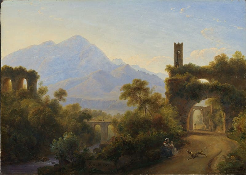 Louise-Joséphine Sarazin de Belmont - Ruins in an Italian Landscape