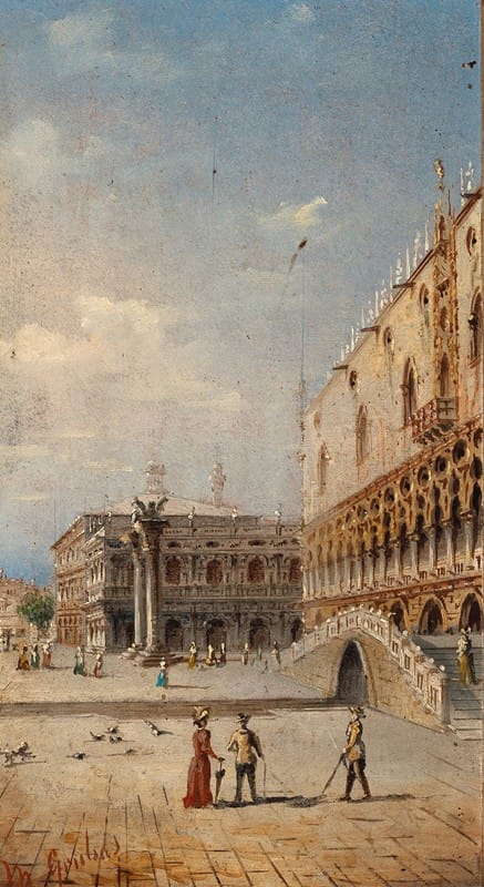 Marco Grubas - Venice, Piazzetta with St Mark’s Columns