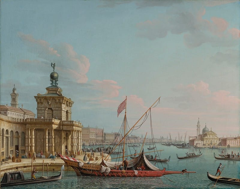 Pietro Bellotti - Venice with the Punta della Dogana, looking East towards the Doge’s Palace