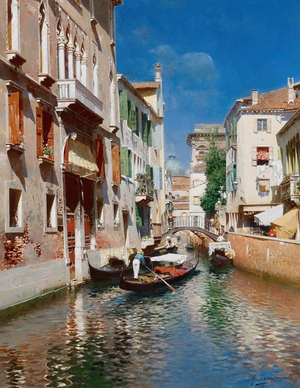 Rubens Santoro - Gondolas in Venice
