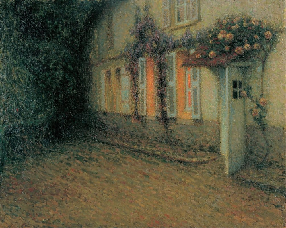 Henri Le Sidaner - Roses and Wisterias on the House