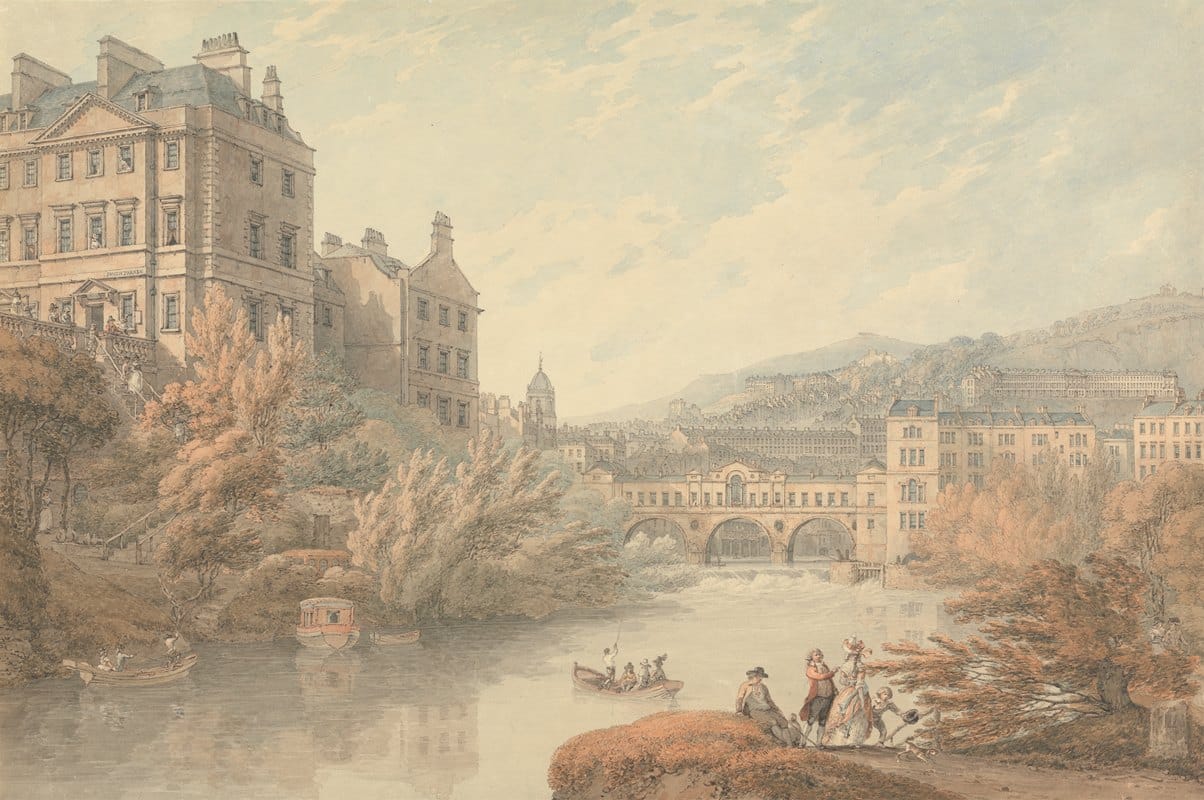 Thomas Hearne - View of Bath from Spring Gardens