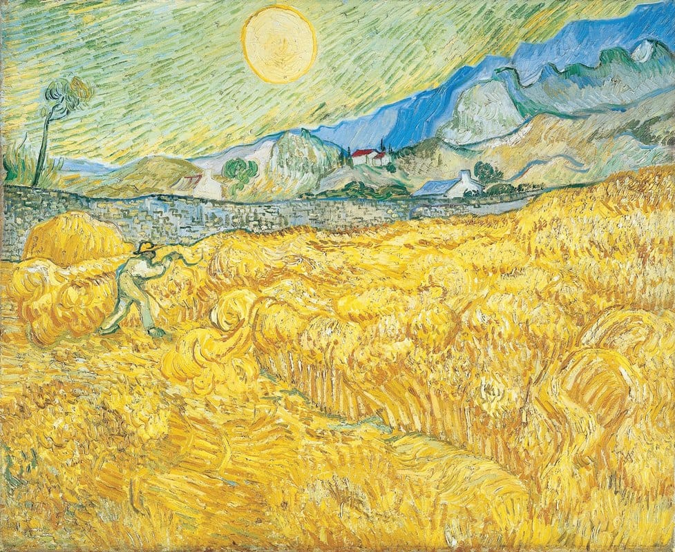 Vincent van Gogh - Wheat Field Behind Saint-Paul Hospital with a Reaper