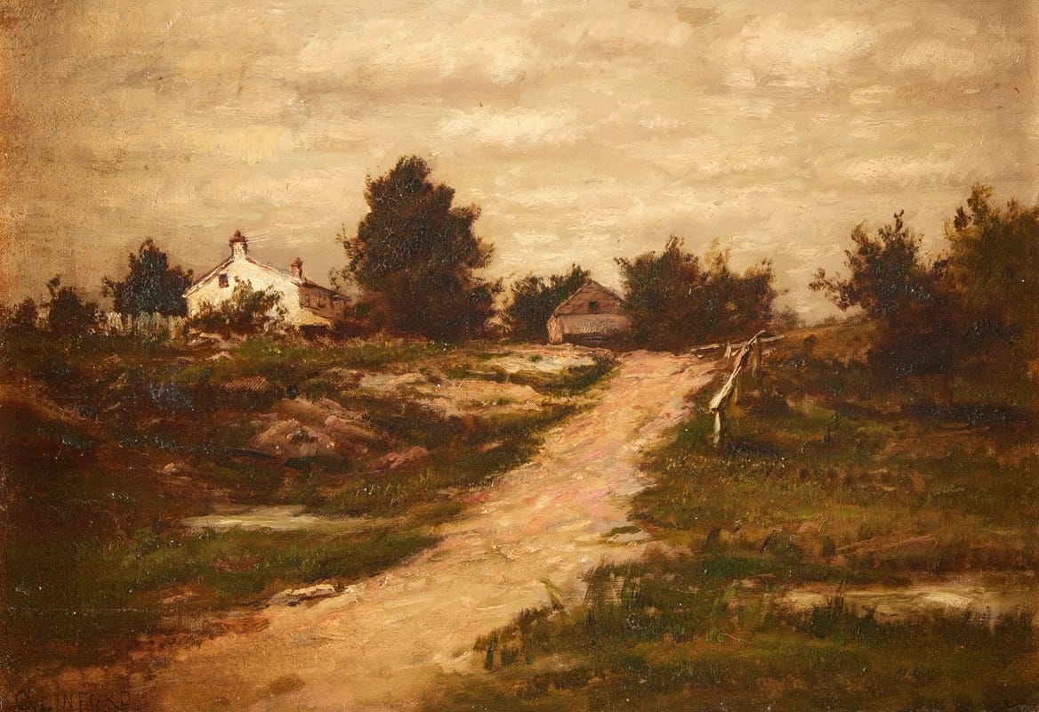 Charles Linford - Farmhouse on a Hill