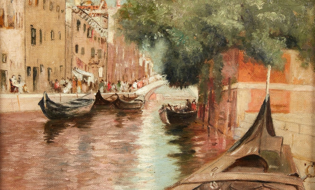 Francis Hopkinson Smith - Canal Scene