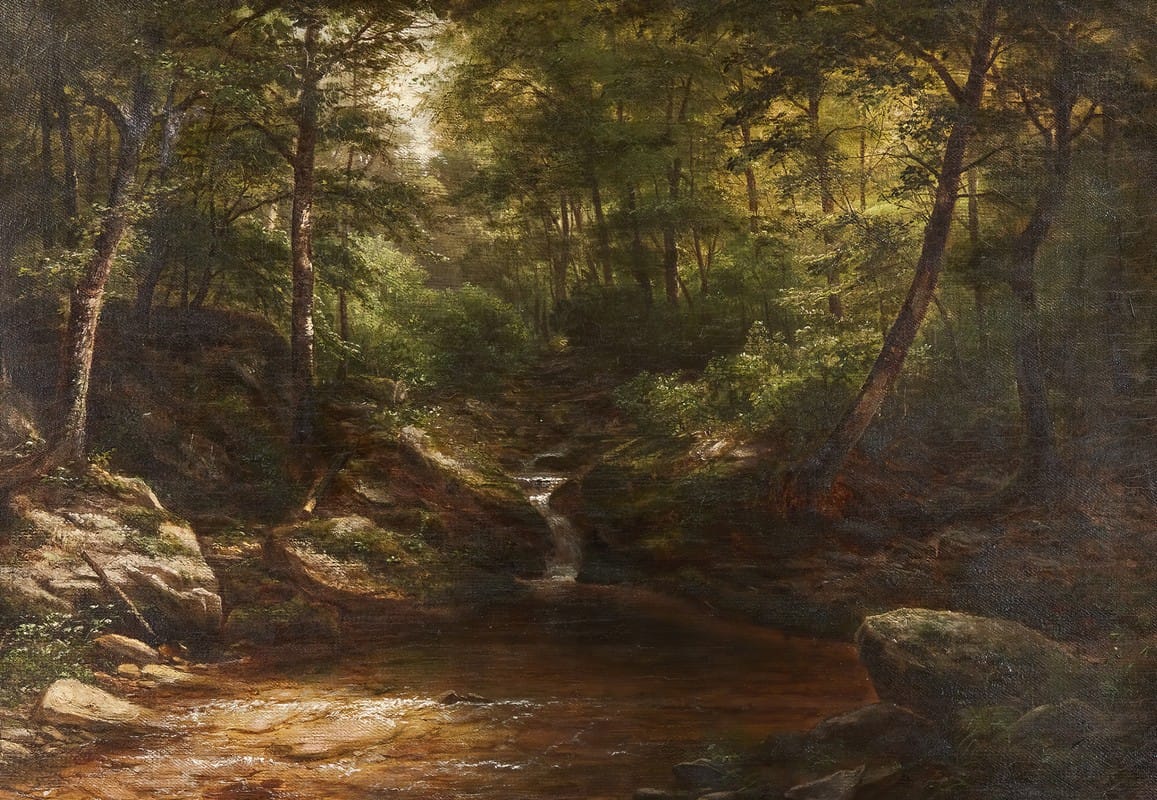 George Hetzel - Waterfall in the Forest