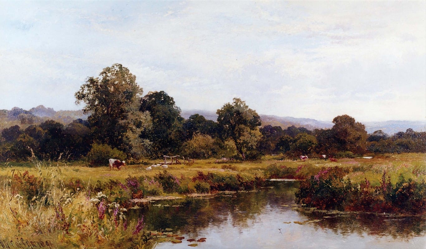 Walter Caffyn - Summer on the River Rother, Nr Midhurst, Sussex