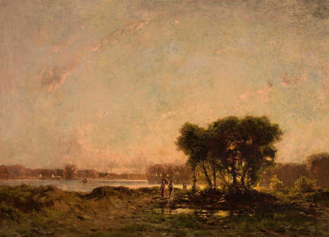 Aleksander Swieszewski - Landscape at sunset
