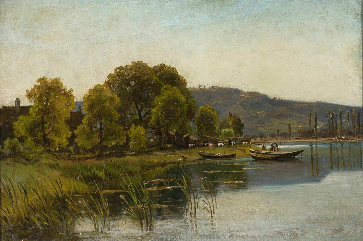 Aleksander Swieszewski - Waterside landscape