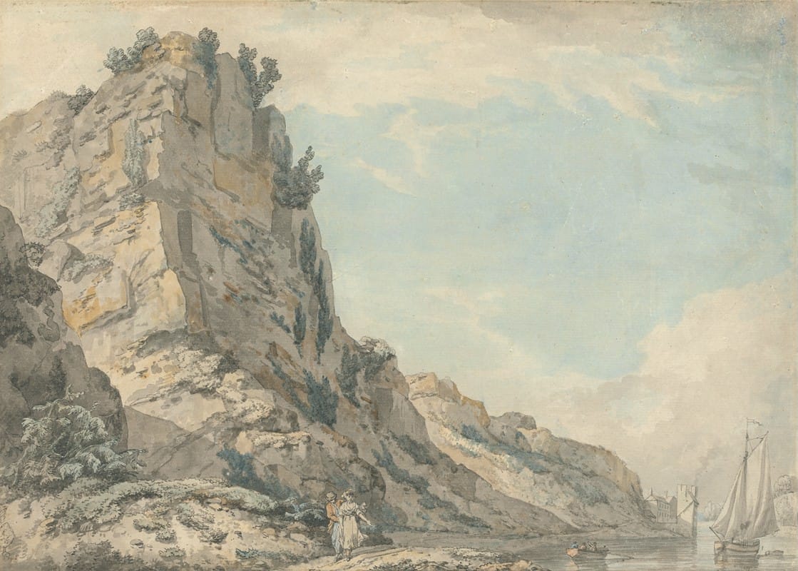 Francis Wheatley - St. Vincent’s Rock, Clifton, Bristol with Hotwell’s Spring House in the Distance