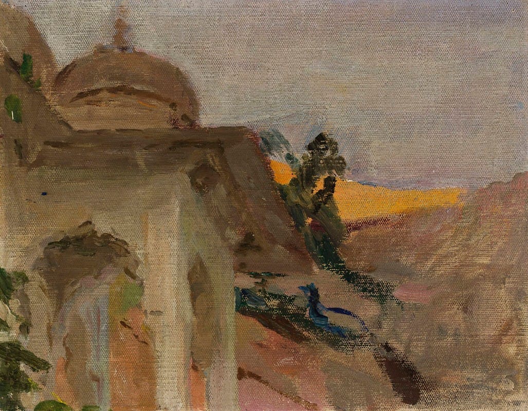 Jan Ciągliński - Jaipur – nude with a peacock. From the journey to India