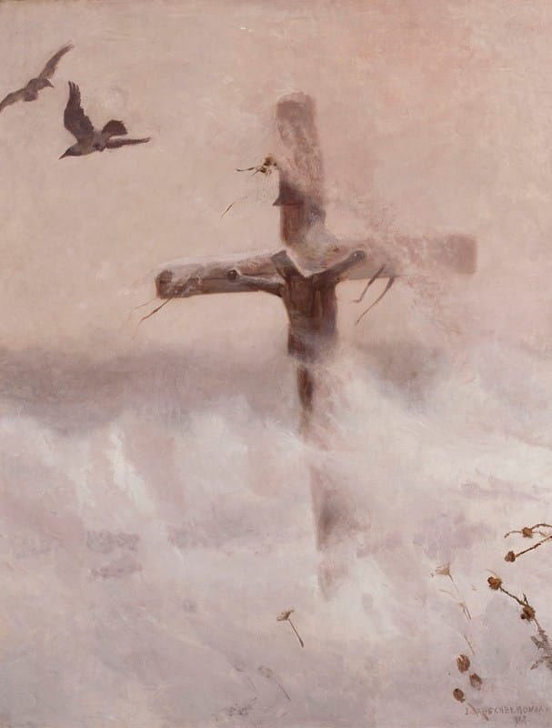 Jozef Chelmonski - Cross in the snowdrift