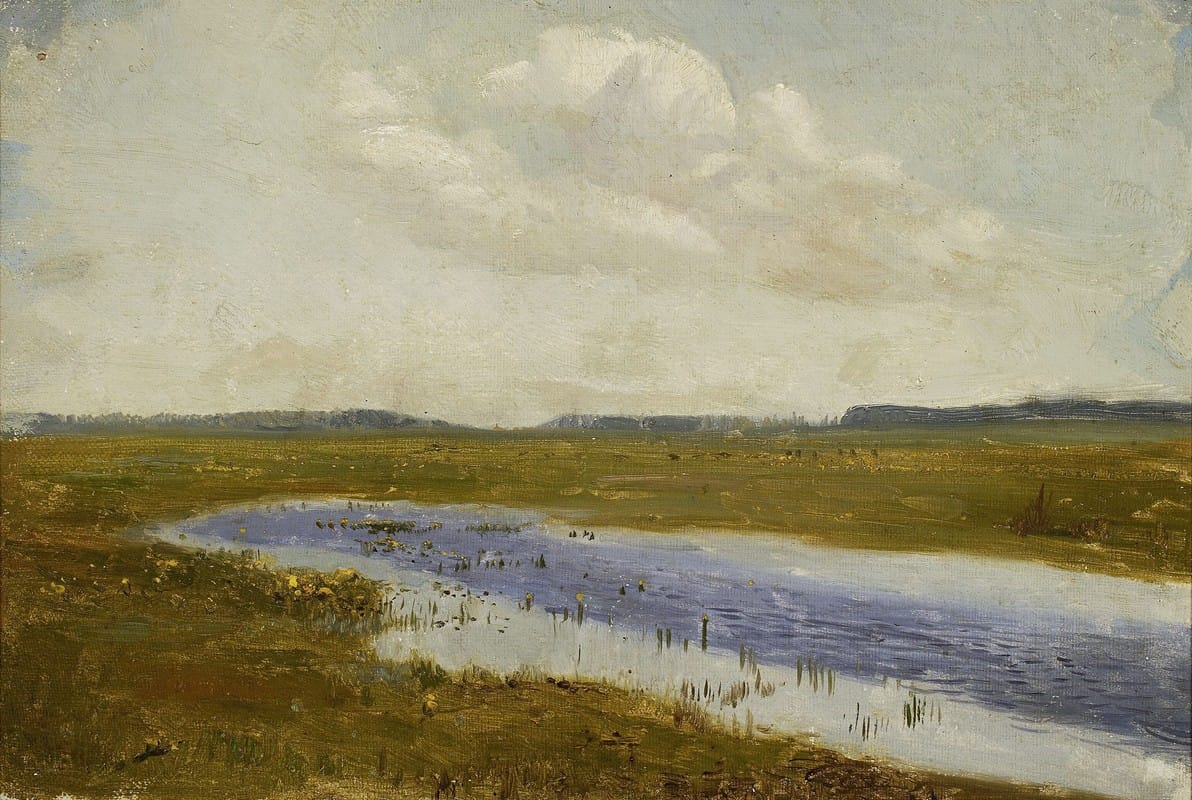Jozef Chelmonski - Meadow with cowslips, sketch