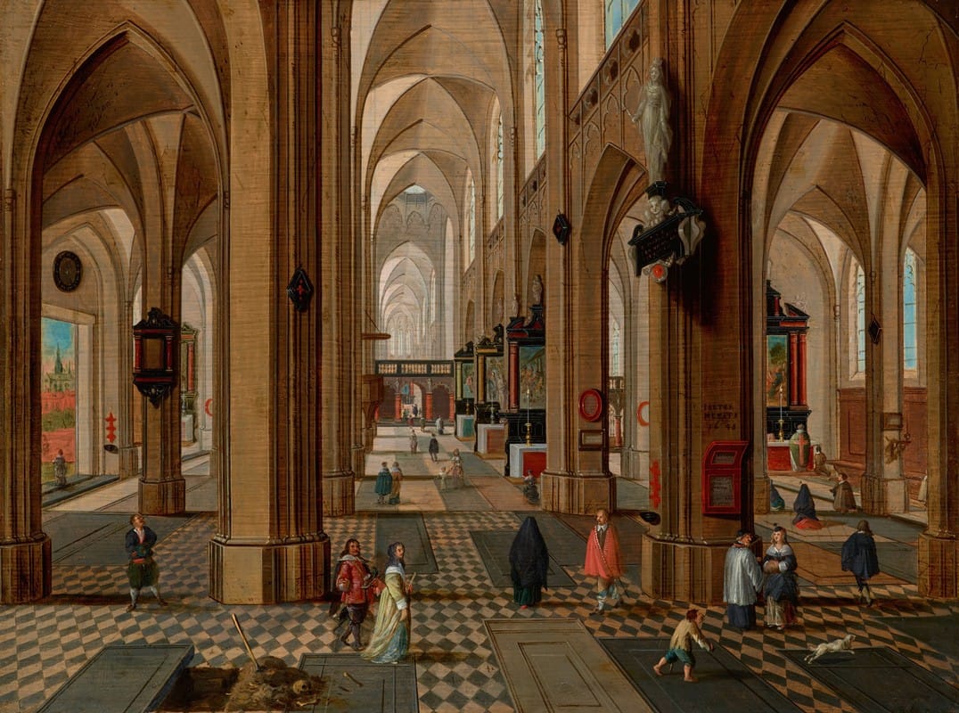 Pieter Neeffs the younger - Interior of Antwerp Cathedral