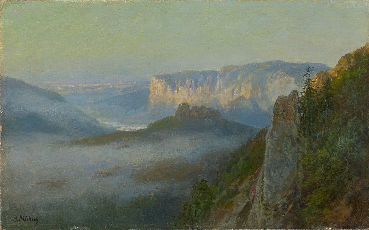 Bernhard Mühlig - Nebel im Elbsandsteingebirge
