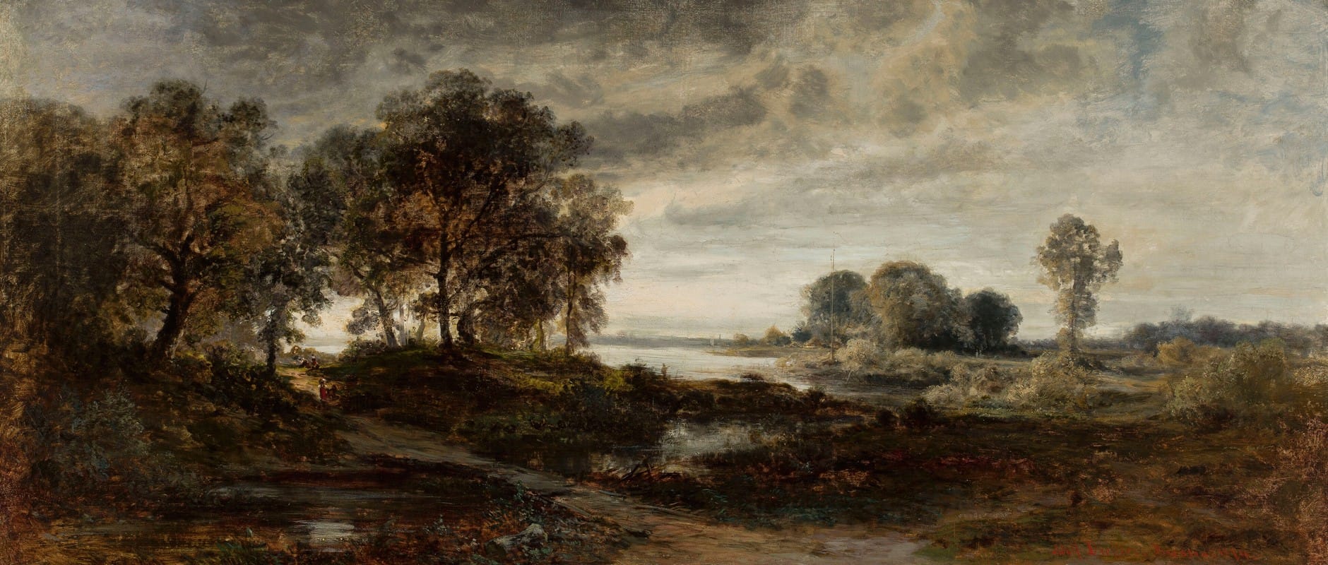 Adolf Dressler - Landscape of the Oder River
