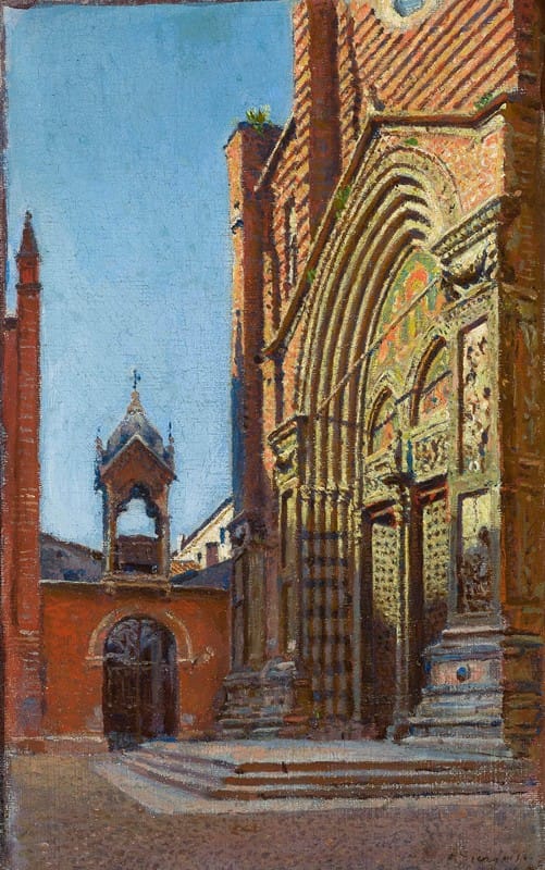 Aleksander Gierymski - Portal of the church of St. Anastasia in Verona
