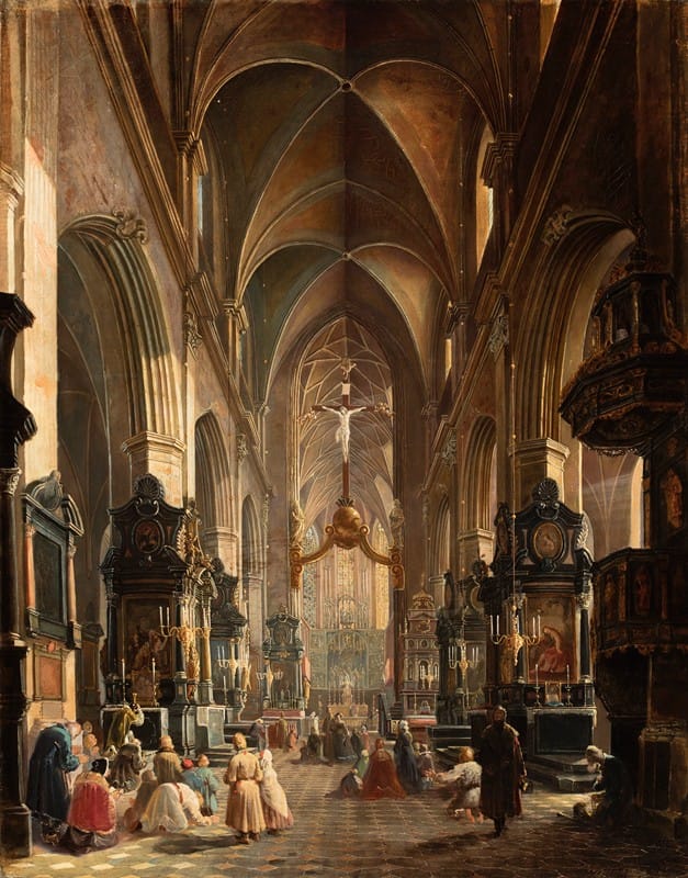 Aleksander Gryglewski - Interior of the Church of Virgin Mary in Kraków