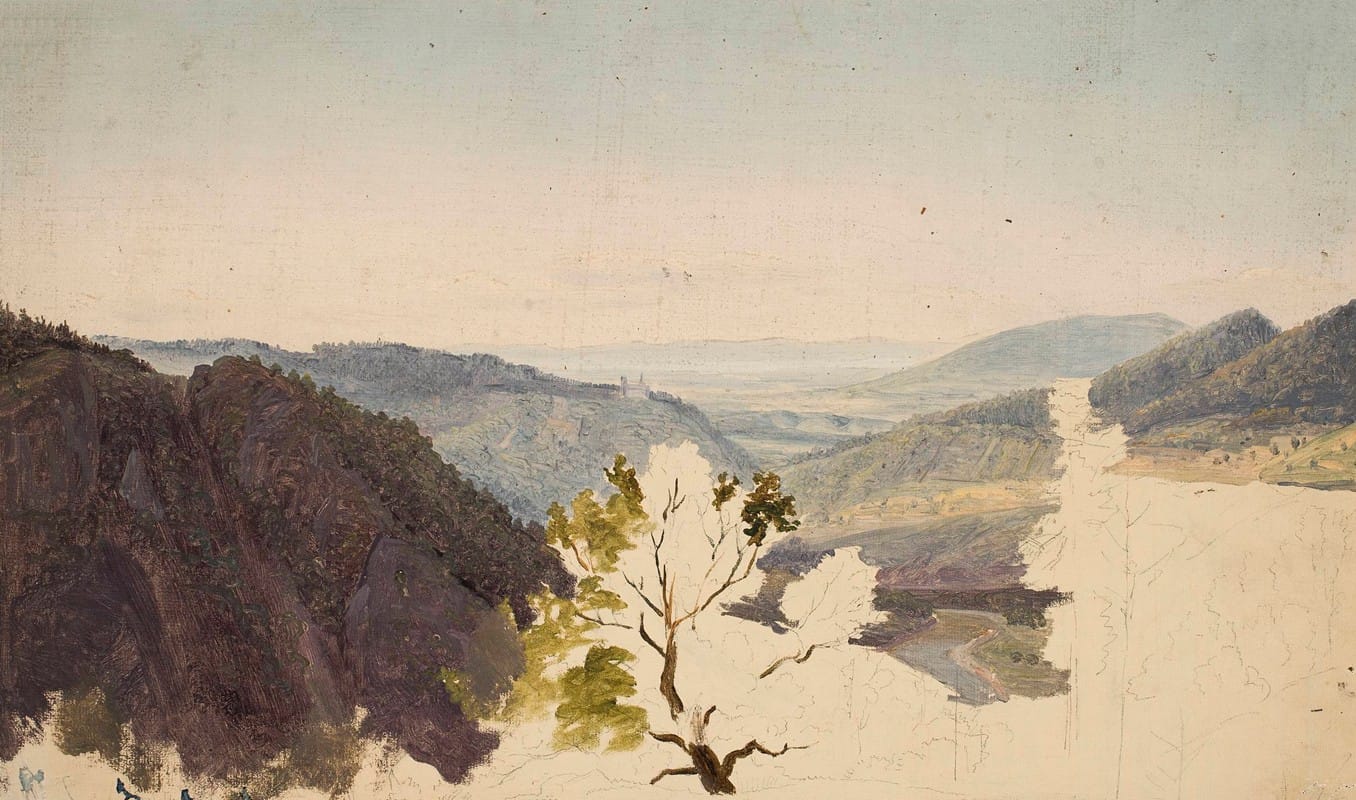 Chrystian Breslauer - Mountain landscape, sketch