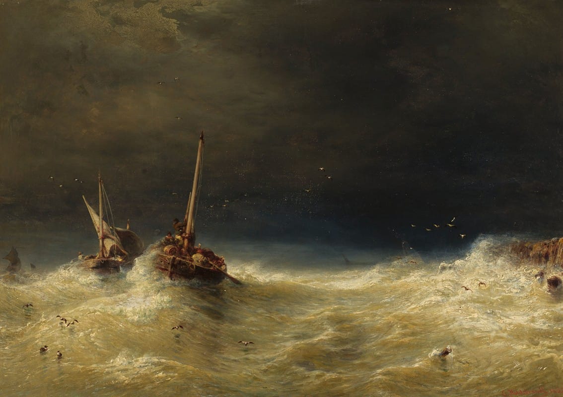 Eduard Hildebrandt - Sea tempest