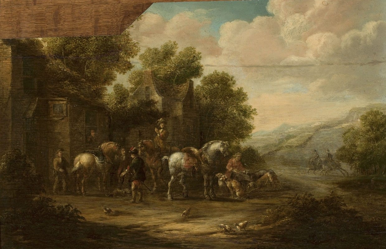 Eise Aetes Ruytenbach - Landscape with horsemen